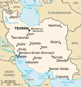 Map highlighting the cultural diversity of Iran