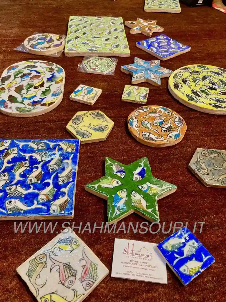 Decorated Persian tiles